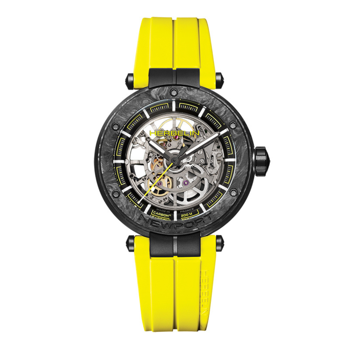 1888SQTN14CY.png 1888SQCTN14CY NEWPORT CARBON TITANIUM AUTOMATIC SKELETON - Görsel 1